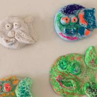 Painted clay fish - XII